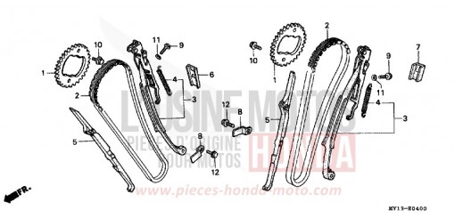 CAM CHAIN/TENSIONER XRV750Y de 2000